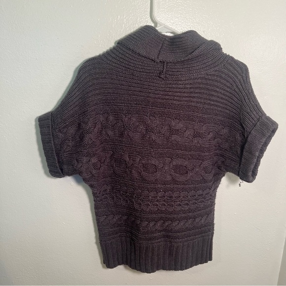 Nine West Jeans Turtleneck Sweater Dark Gray Cableknit S - Picture 5 of 9